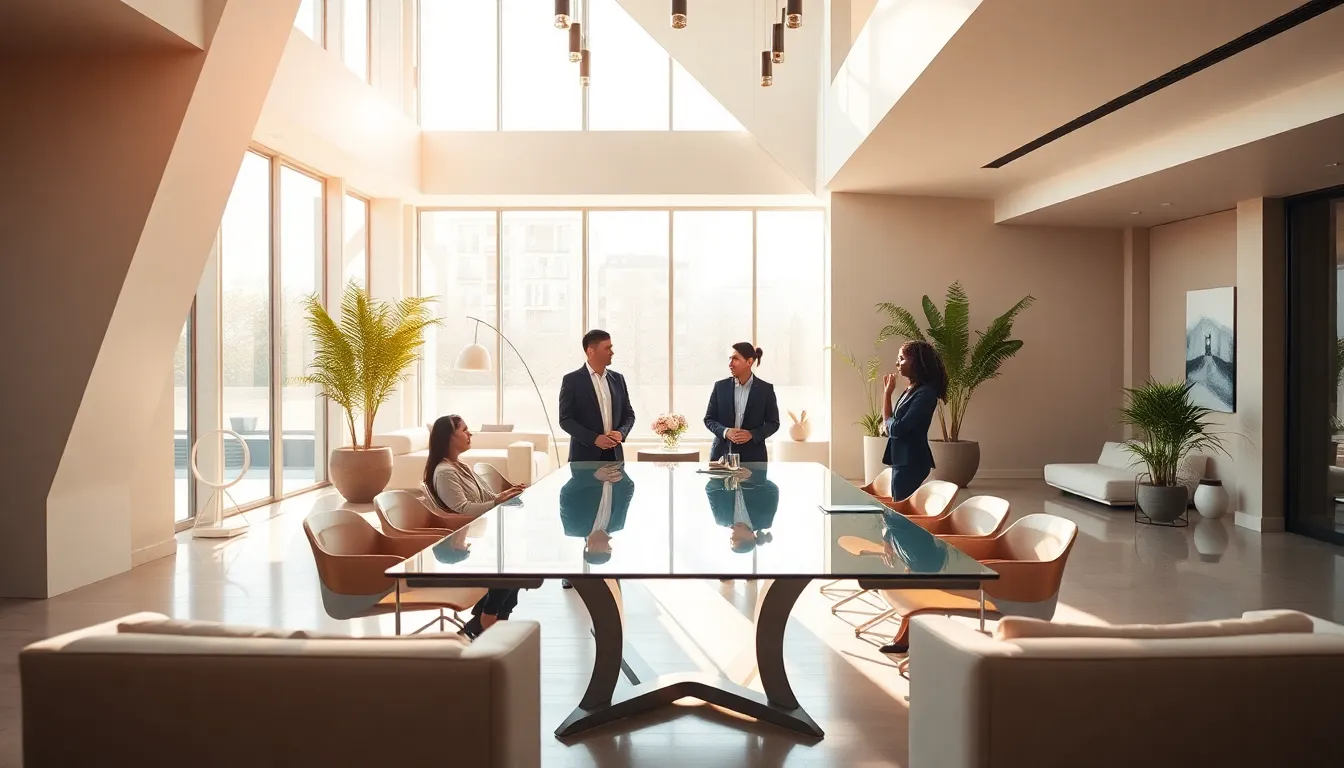 modern office interior illustrating the concept of arqidimatismo.